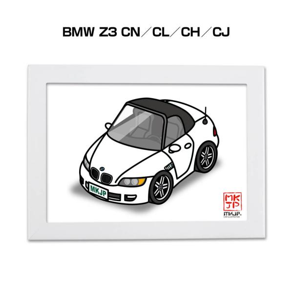 MKJP イラストA5 フレーム付き 外車 BMW Z3 CN／CL／CH／CJ ゆうメール送料無料