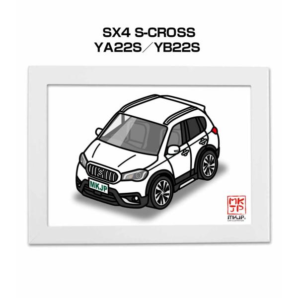 MKJP イラストA5 フレーム付き スズキ SX4 S-CROSS YA22S／YB22S  ゆう...