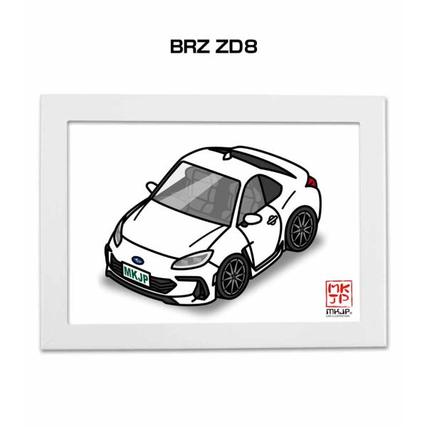 MKJP イラストA5 フレーム付き スバル BRZ ZD8  ゆうメール送料無料