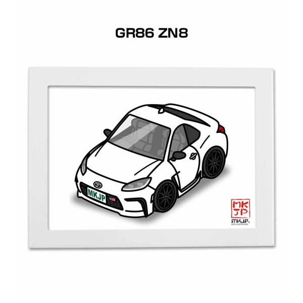 MKJP イラストA5 フレーム付き トヨタ GR86 ZN8  ゆうメール送料無料