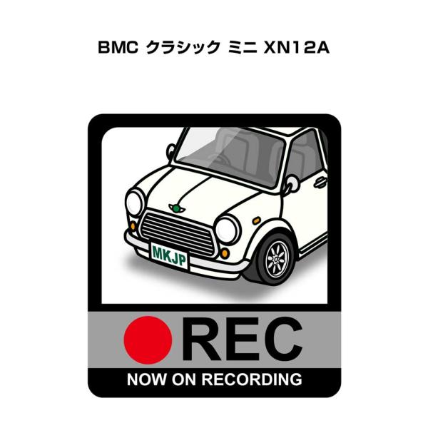 MKJP イラストA5 フレーム付き 外車 BMC クラシック ミニ XN12A ゆうメール送料無料