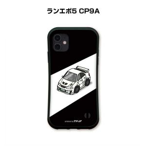 グリップケース スマホケース iPhone15 iPhone14 iPhone13 車好き 祝い ミツビシ ランエボ5 CP9A ゆうパケット送料無料｜mkjp