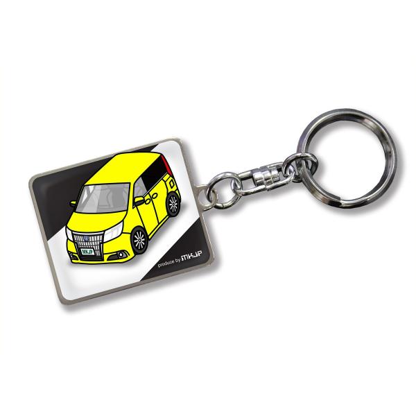 MKJP カスタムキーホルダー トヨタ エスクァイアZRR80 車カラー：イエロー ゆうメール送料無...