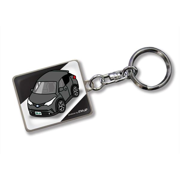 MKJP カスタムキーホルダー トヨタ C-HR ZYX10 車カラー：ブラック ゆうメール送料無料