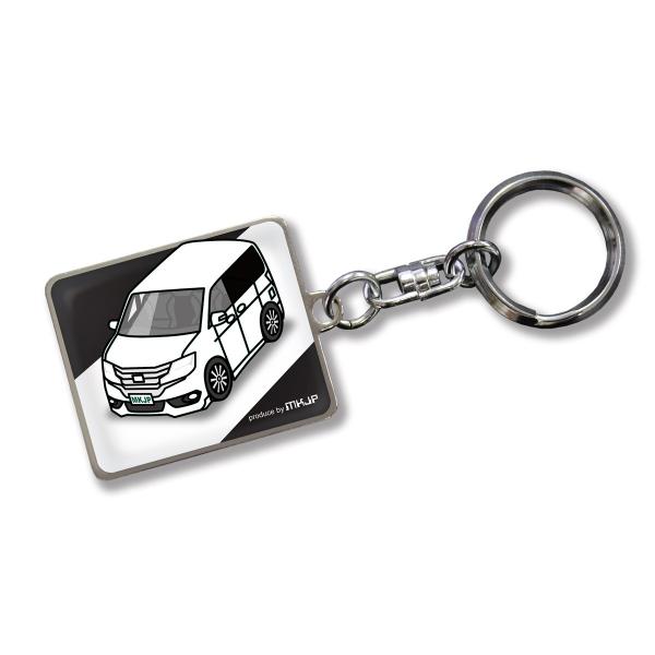 MKJP カスタムキーホルダー ホンダ ステップワゴン RK5 車カラー：ホワイト ゆうメール送料無...