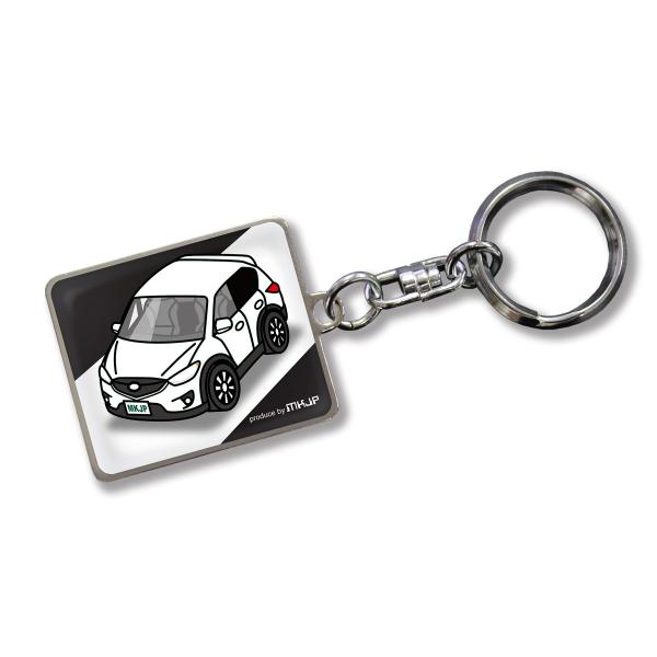MKJP カスタムキーホルダー マツダ CX-5 KE系 車カラー：ホワイト ゆうメール送料無料