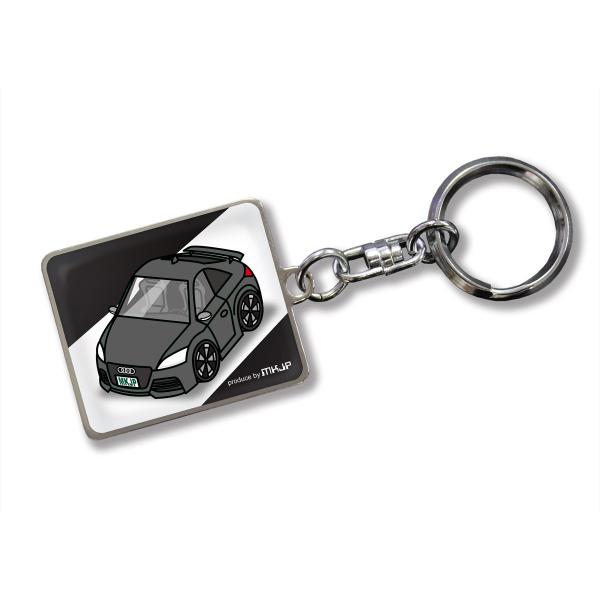MKJP カスタムキーホルダー 外車 アウディ TT RS 8J 車カラー：ブラック ゆうメール送料...