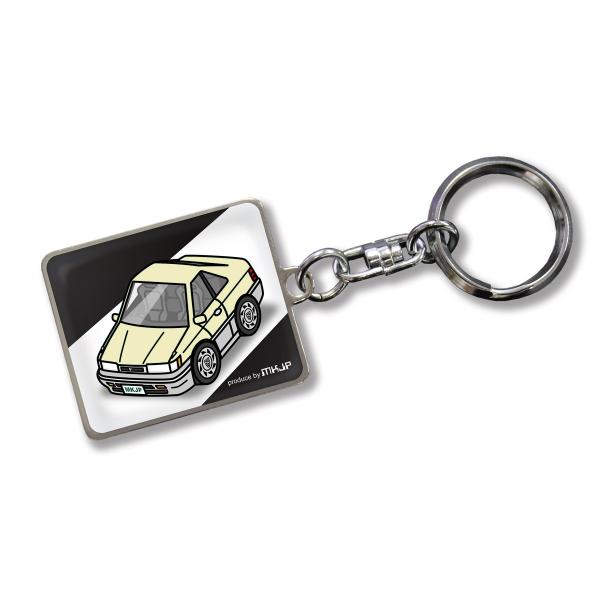 MKJP カスタムキーホルダー ニッサン レパード 車カラー：クリーム ゆうメール送料無料