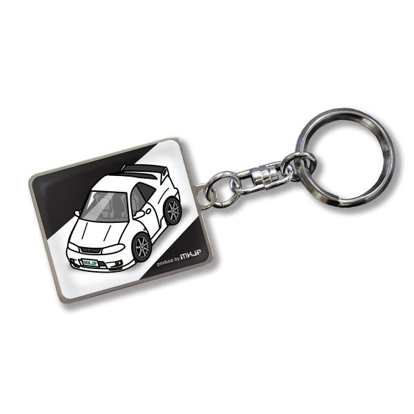 MKJP カスタムキーホルダー ニッサン スカイラインGT-R R33 車カラー：ホワイト ゆうメー...