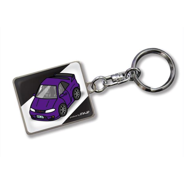 MKJP カスタムキーホルダー ニッサン スカイラインGT-R R33 車カラー：パープル ゆうメー...
