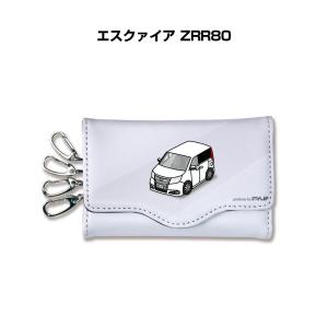 MKJP キーケース イラスト 車好き プレゼント クリスマス 車 メンズ 男性 トヨタ エスクァイア ZRR80 ゆうパケット送料無料｜mkjp