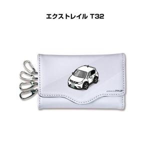 MKJP キーケース イラスト 車好き プレゼント クリスマス 車 メンズ 男性 ニッサン エクストレイル T32 ゆうパケット送料無料｜mkjp