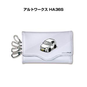 MKJP キーケース イラスト 車好き クリスマス 車 メンズ 男性 スズキ アルトワークス HA36Sの商品画像