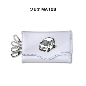 MKJP キーケース イラスト 車好き クリスマス 車 メンズ 男性 スズキ ソリオ MA15Sの商品画像
