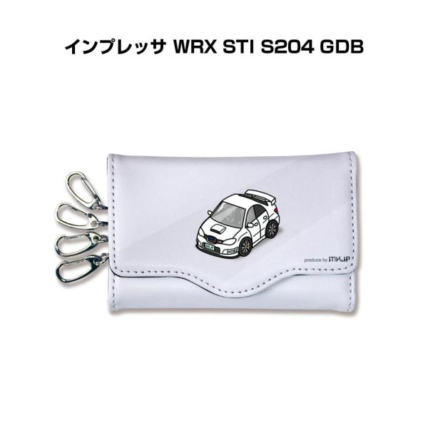 キーケース イラスト 車好き プレゼント 車 メンズ 男性 インプレッサ WRX STI S204 ...