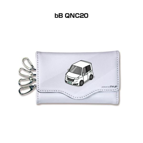 キーケース イラスト 車好き プレゼント 車 メンズ 男性 bB QNC20 ゆうパケット送料無料