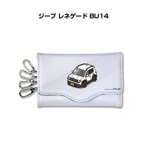 キーケース イラスト 車好き プレゼント 車 メンズ 男性 ジープ レネゲード BU14 ゆうパケッ...