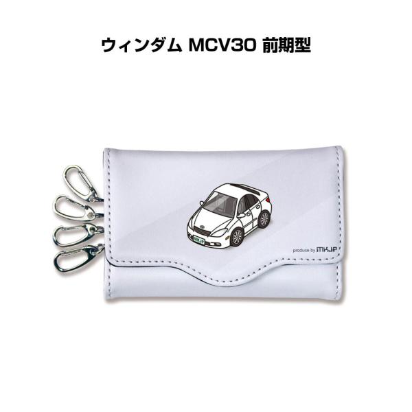 キーケース イラスト 車好き プレゼント 車 メンズ 男性 ウィンダム MCV30 前期型 ゆうパケ...