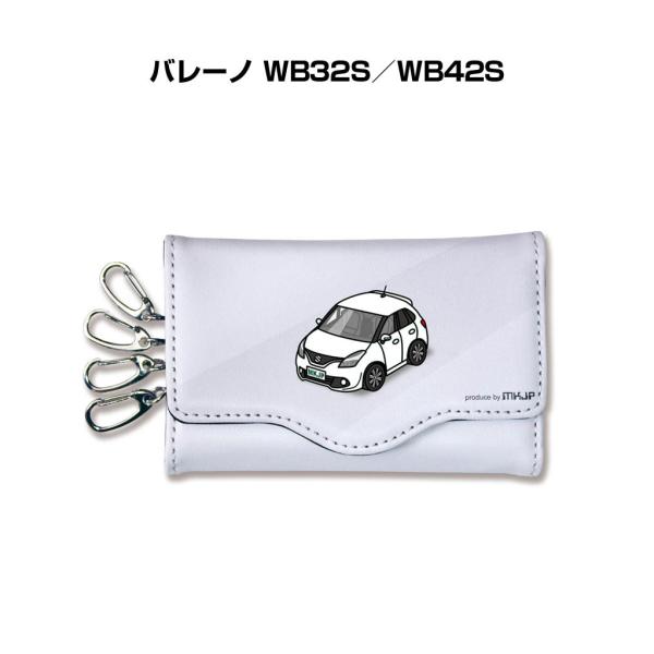 キーケース イラスト 車好き プレゼント 車 メンズ 男性 バレーノ WB32S／WB42S ゆうパ...