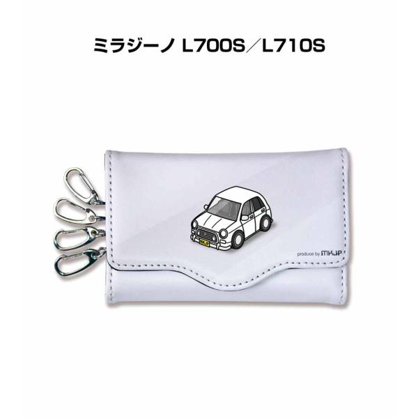 キーケース イラスト 車好き プレゼント 車 メンズ 男性 ミラジーノ L700S／L710S  ゆ...