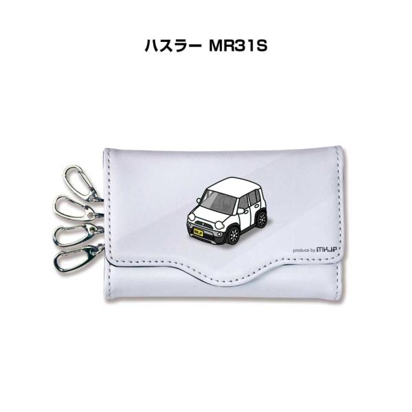 キーケース イラスト 車好き プレゼント 車 メンズ 男性 ハスラー MR31S ゆうパケット送料無...