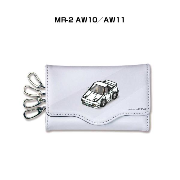 キーケース イラスト 車好き プレゼント 車 メンズ 男性 MR-2 AW10／AW11  ゆうパケ...