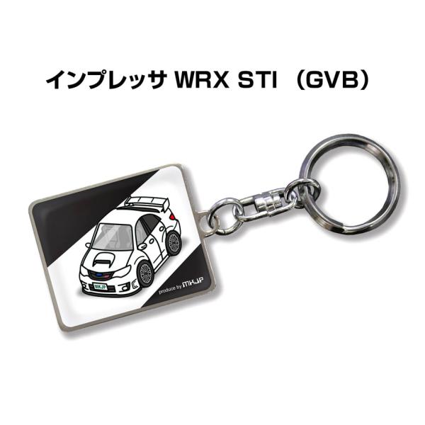 MKJP 車種別かわカッコいい キーホルダー スバル インプレッサ WRX STI GVB ゆうメー...