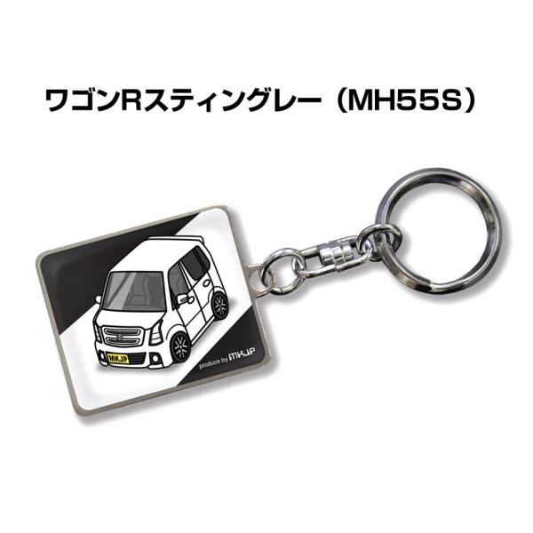MKJP 車種別かわカッコいい キーホルダー スズキ ワゴンRスティングレー MH55S ゆうメール...