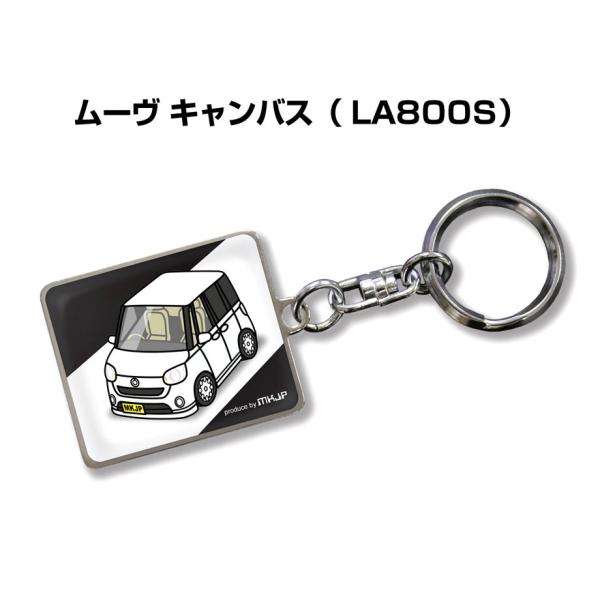MKJP 車種別かわカッコいい キーホルダー ダイハツ ムーヴ キャンバス LA800S ゆうメール...