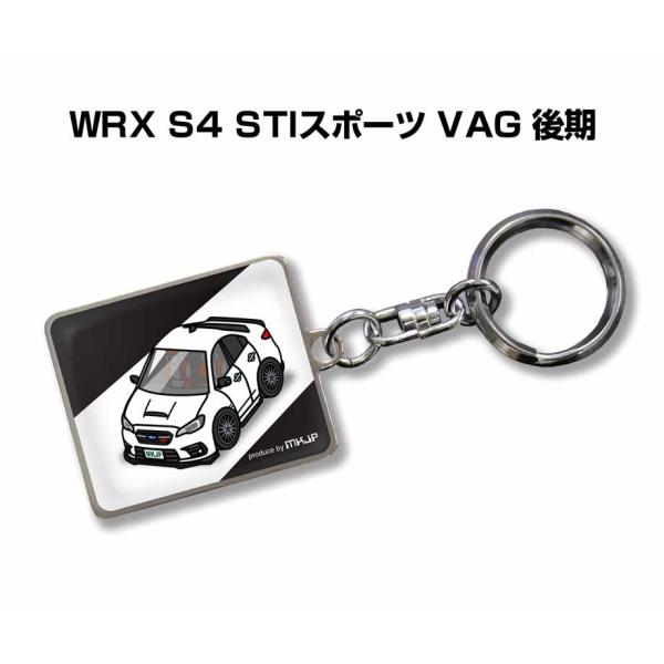 MKJP 車種別かわカッコいい キーホルダー スバル WRX S4 STIスポーツ VAG 後期 ゆ...