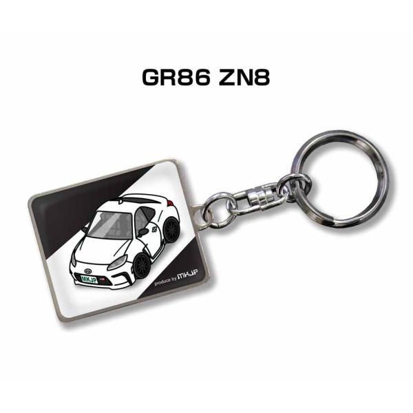 MKJP 車種別かわカッコいい キーホルダー トヨタ GR86 ZN8  ゆうメール送料無料