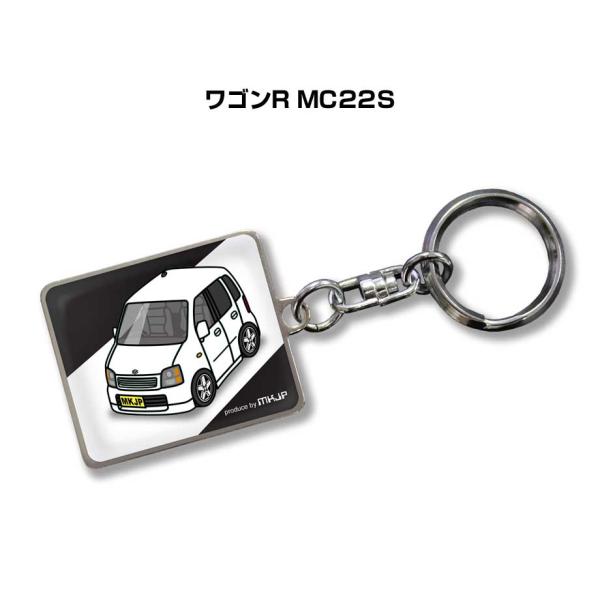 MKJP 車種別かわカッコいい キーホルダー スズキ ワゴンR MC22S  ゆうメール送料無料