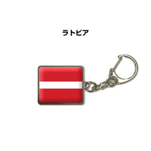 国旗キーホルダー 記念品 父の日 プレゼント 世界 贈り物 オリンピック 国旗 103 ラトビア 送料無料｜mkjp