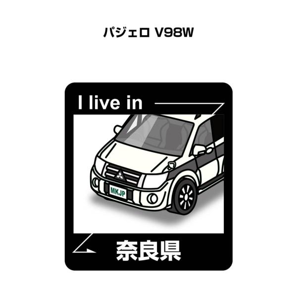 MKJP 在住ステッカー 2枚入り ミツビシ パジェロ V98W ゆうメール送料無料