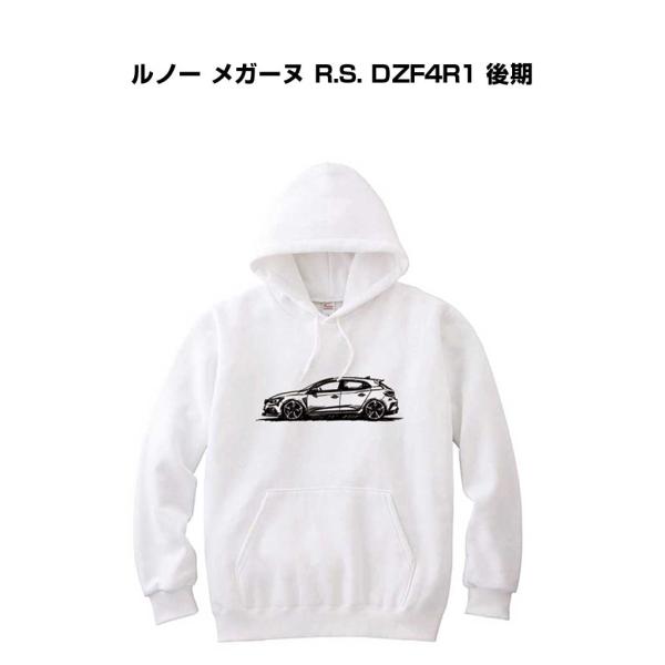 パーカー シルエット 手書き風 デッサン シンプル 車好き プレゼント 車 イベント 彼氏 ルノー ...
