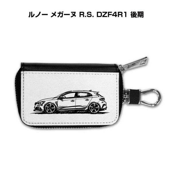 スマートキーケース シルエット 手書き風 デッサン シンプル プレゼント 車 イベント ルノー メガ...