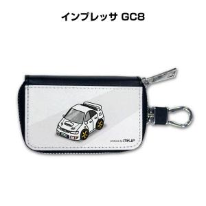 スマートキーケース 車 メンズ 彼氏 車好き 男性 納車 プレゼント 祝い スバル インプレッサ GC8 ゆうパケット送料無料｜mkjp