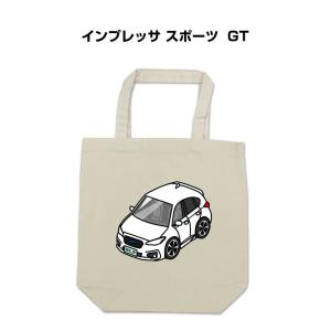 MKJP トートバッグ エコバッグ 車好き プレゼント 車 メンズ 男性 かっこいい スバル インプレッサ スポーツ GT ゆうパケット送料無料｜