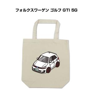 トートバッグ エコバッグ 車好き プレゼント 車 メンズ 男性 フォルクスワーゲン ゴルフ GTI 5G ゆうパケット送料無料