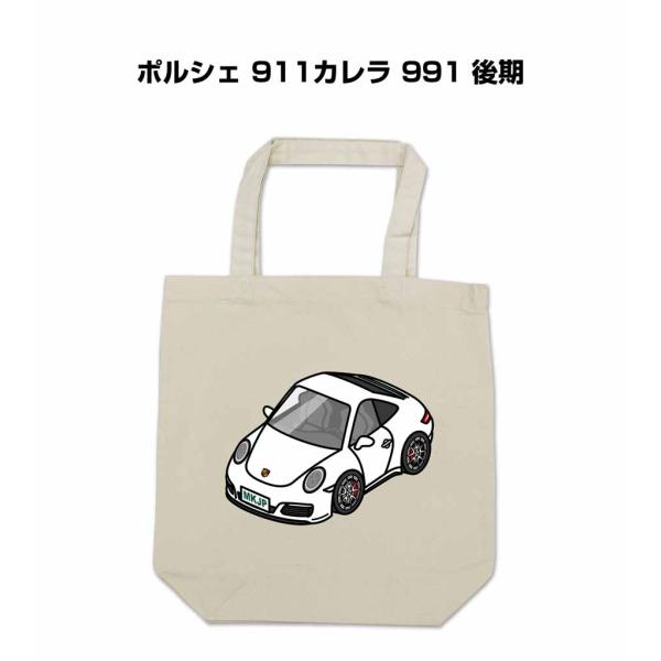 トートバッグ エコバッグ 車好き プレゼント 車 メンズ 男性 ポルシェ 911カレラ 991 後期...