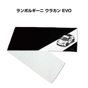 マフラータオル 約21×110cm プレゼント 車 誕生日 彼氏 納車 名入れ ナンバー 外車 ランボルギーニ ウラカン EVO ゆうパケット送料無料｜mkjp