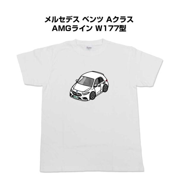 MKJP かわカッコいい Tシャツ 外車 メルセデス ベンツ Aクラス AMGライン W177型 ゆ...