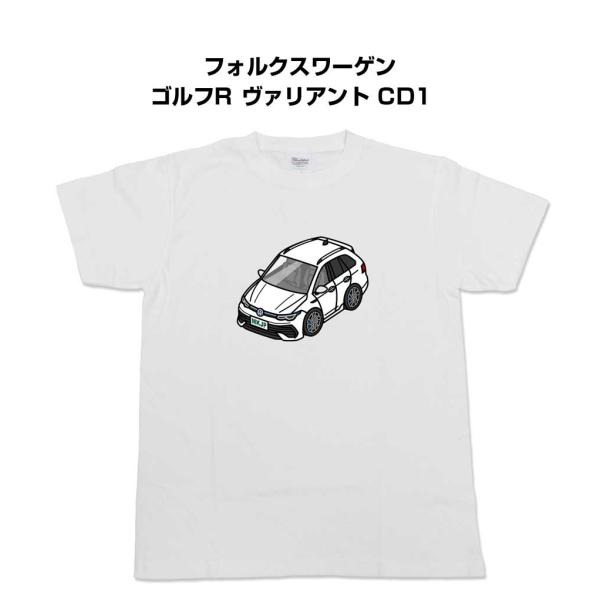 かわカッコいい Tシャツ フォルクスワーゲン ゴルフR ヴァリアント CD1   ゆうパケット送料無...