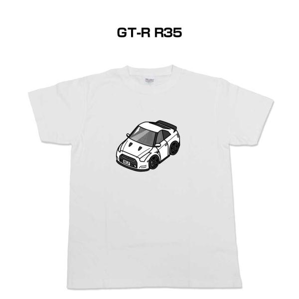 Tシャツ モノクロ シンプル 車好き プレゼント 男性 ニッサン GT-R R35 ゆうパケット送料...