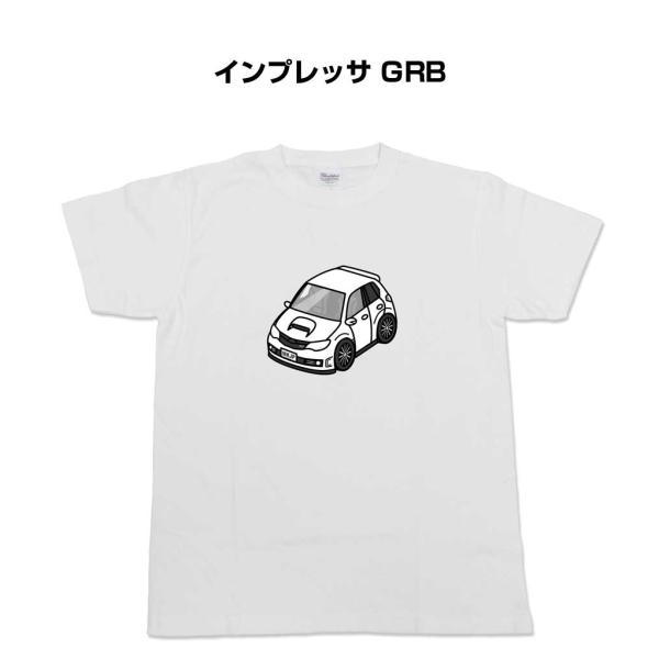 Tシャツ モノクロ シンプル 車好き プレゼント 男性 スバル インプレッサ GRB ゆうパケット送...