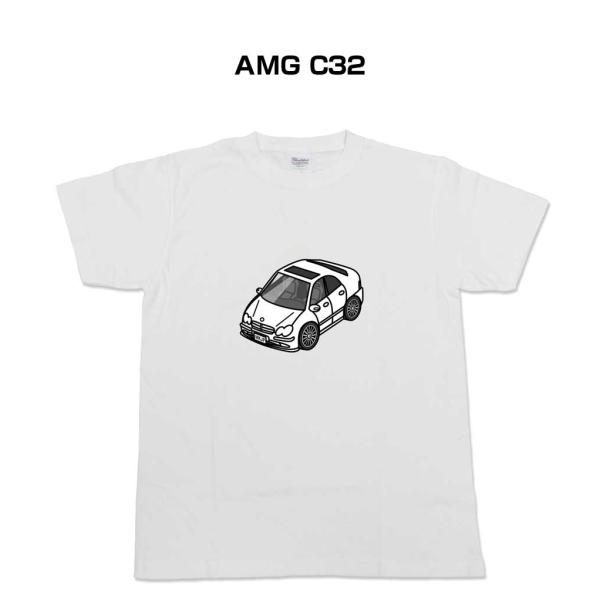 Tシャツ モノクロ シンプル 車好き プレゼント 車 祝い クリスマス 男性 外車 AMG C32 ...