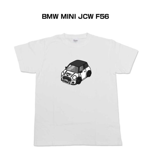 Tシャツ モノクロ シンプル 車好き プレゼント 男性 外車 BMW MINI JCW F56 ゆう...