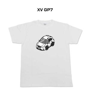 Tシャツ モノクロ シンプル 車好き プレゼント 車 祝い クリスマス 男性 スバル XV GP7 ゆうパケット送料無料｜mkjp