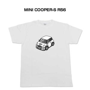 Tシャツ モノクロ シンプル 車好き プレゼント 車 祝い クリスマス 男性 外車 MINI COOPER-S R56 ゆうパケット送料無料｜mkjp