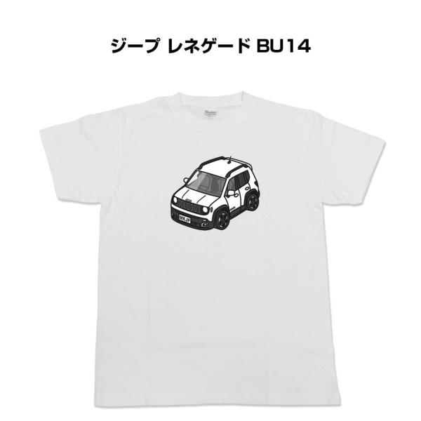 Tシャツ モノクロ シンプル 車好き プレゼント 男性 外車 ジープ レネゲード BU14 ゆうパケ...